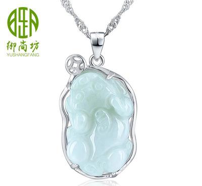 厂家直销天然A翡翠貔貅玉坠 品质保障，招财转运之选